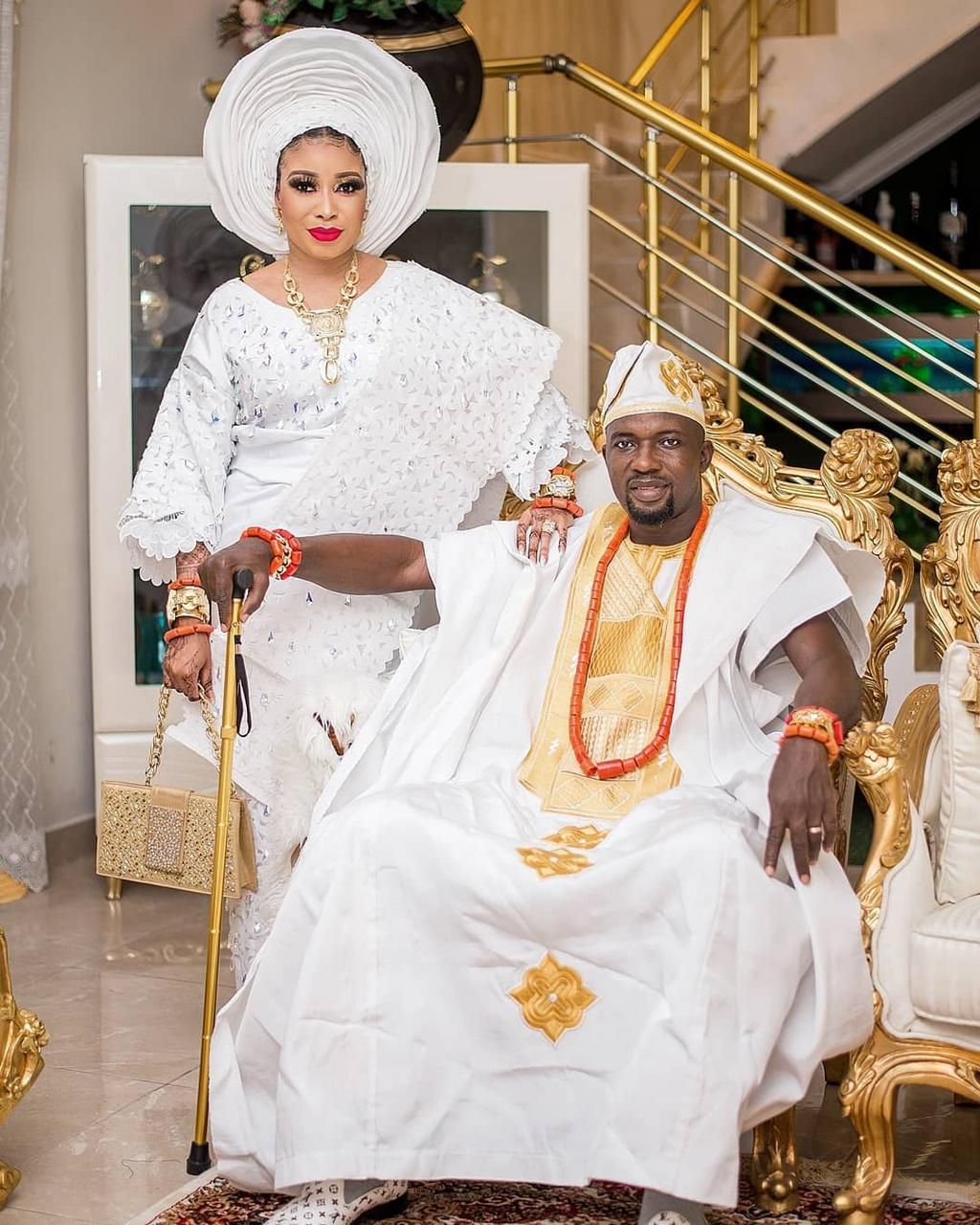 Anjorin and her hubby, Lawal tied the knot back in July. [Instagram/LizzyAnjorinOriginal]