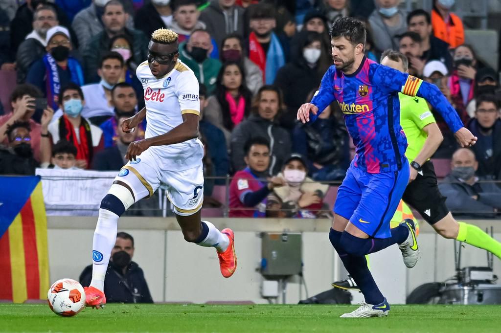 Osimhen caused Barcelona problems with his pace in their Europa League fixture Thursday night