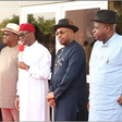 Governors Nyesom Wike of Rivers, Ifeanyi Okowa of Delta, Emmanuel Udom of Akwa Ibom and Douye Diri of Bayelsa state (TheNation)