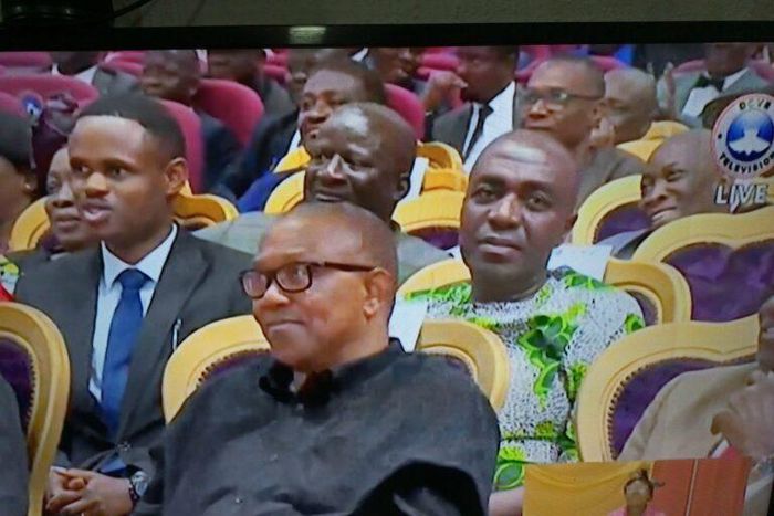 Peter Obi at Redemption Camp on Friday, August 12, 2022. [PM News]