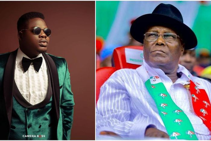 Nigerian skit maker Mr Macaroni and former vice president Atiku Abubakar [Instagram/MrMacaroni] [Instagram/AAtiku]