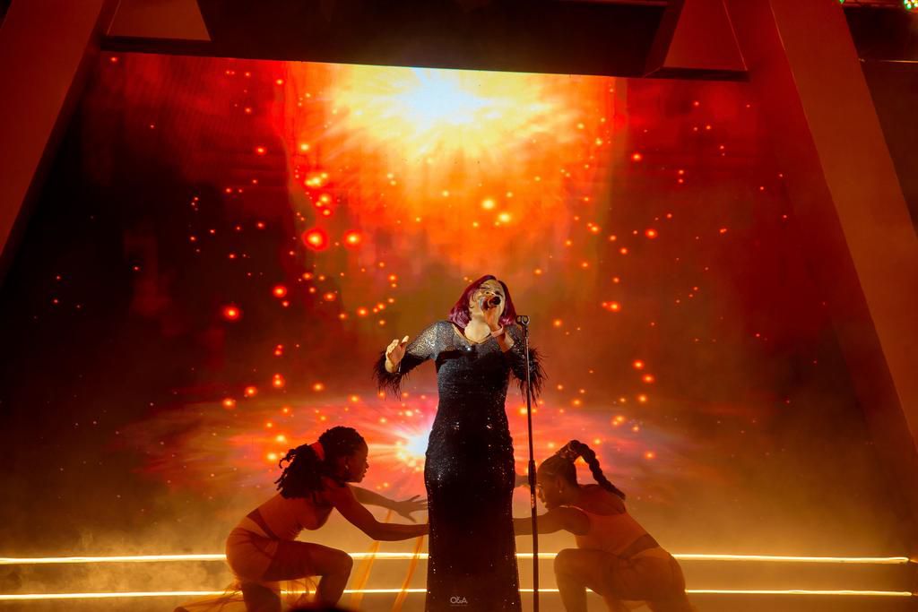 Esther, winner of the Voice Nigeria performing at the event.