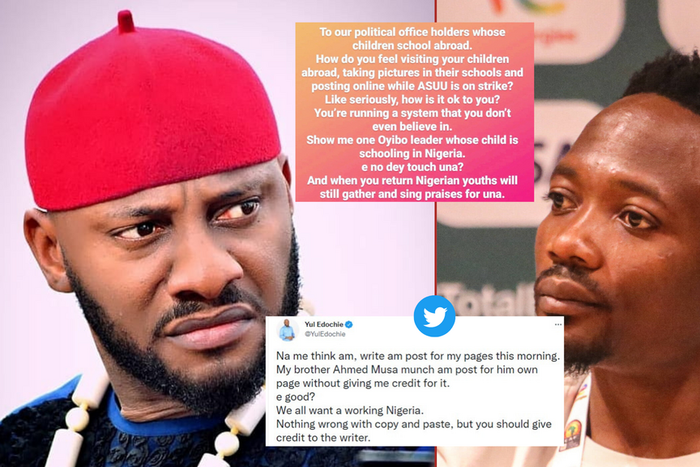 Nollywood actor Yul Edochie hits out at Ahmed Musa over ASUU strike post