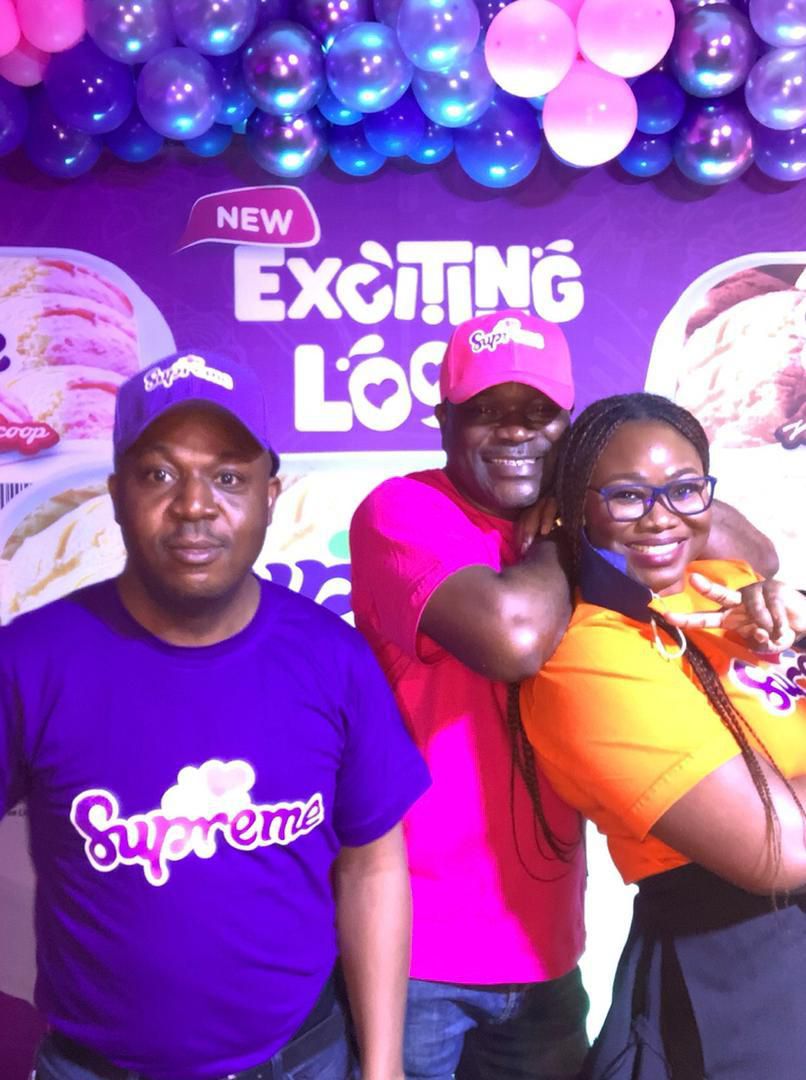 Chris Towoju, General Manager, Sales, UAC Foods Limited; David Anazia, Finance Director, UAC Foods Limited; Adebola Williams, General Manager, Marketing, UAC Foods Limited, at the Supreme relaunch event