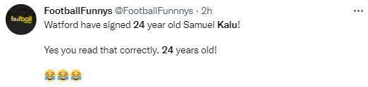 Tweets about Samuel Kalu's age