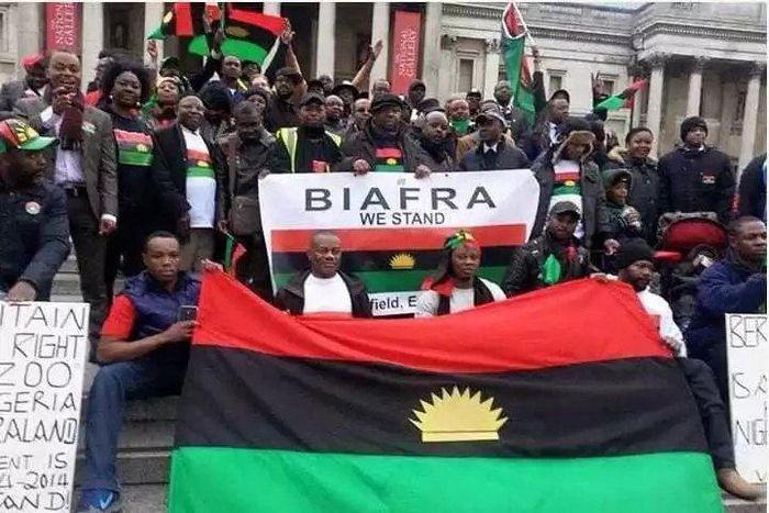 Suspected IPOB members. [Twitter/@Yeribabaa]
