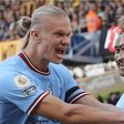 Erling Haaland celebrate with Man City teammates