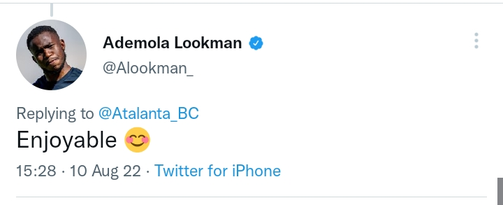 Lookman describes his first training session.