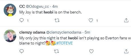 Iwobi could not be blamed as Everton lost 5-0 to Tottenham Hotspur