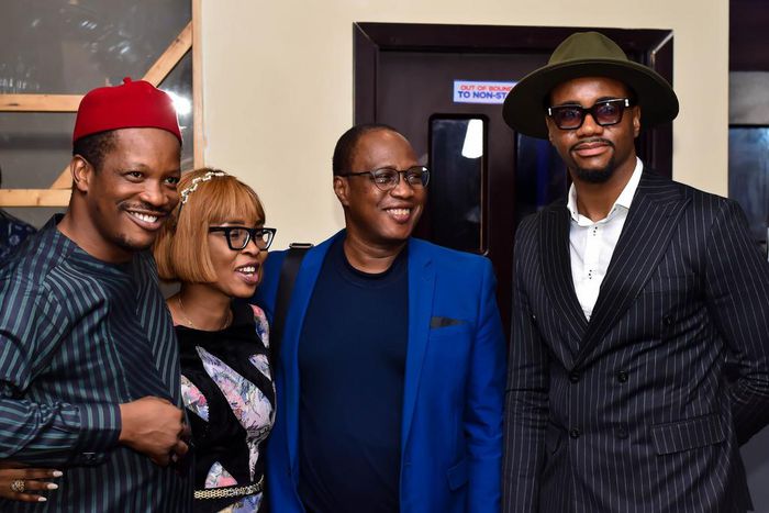 Chris Odeh, Joy Odiete, Jidekene Achufusi at the screening of Money Miss Road [Blue Pictures]
