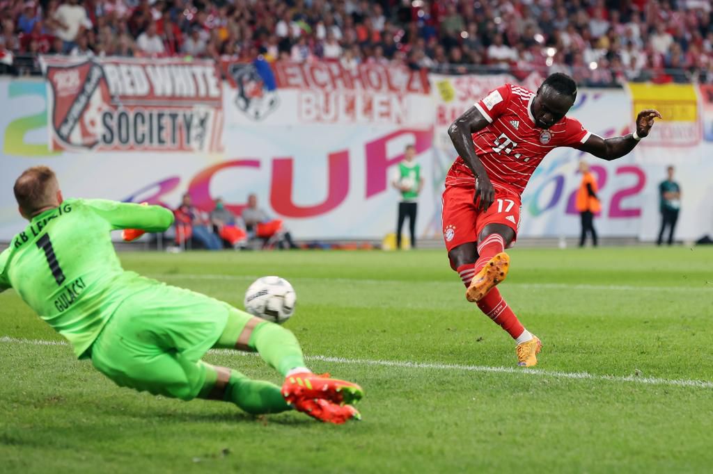 Sadio Mane scored his first official Bayern Munich goal