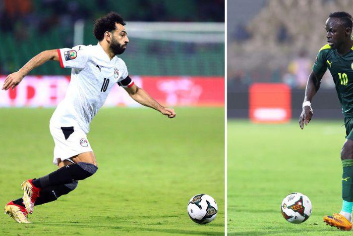 Liverpool teammates Mohamed Salah (left) and Sadio Mane (right) will be on opposing sides in the Africa Cup of Nations final