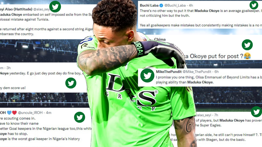 Social media reactions to Maduka Okoye's error in Algeria test match