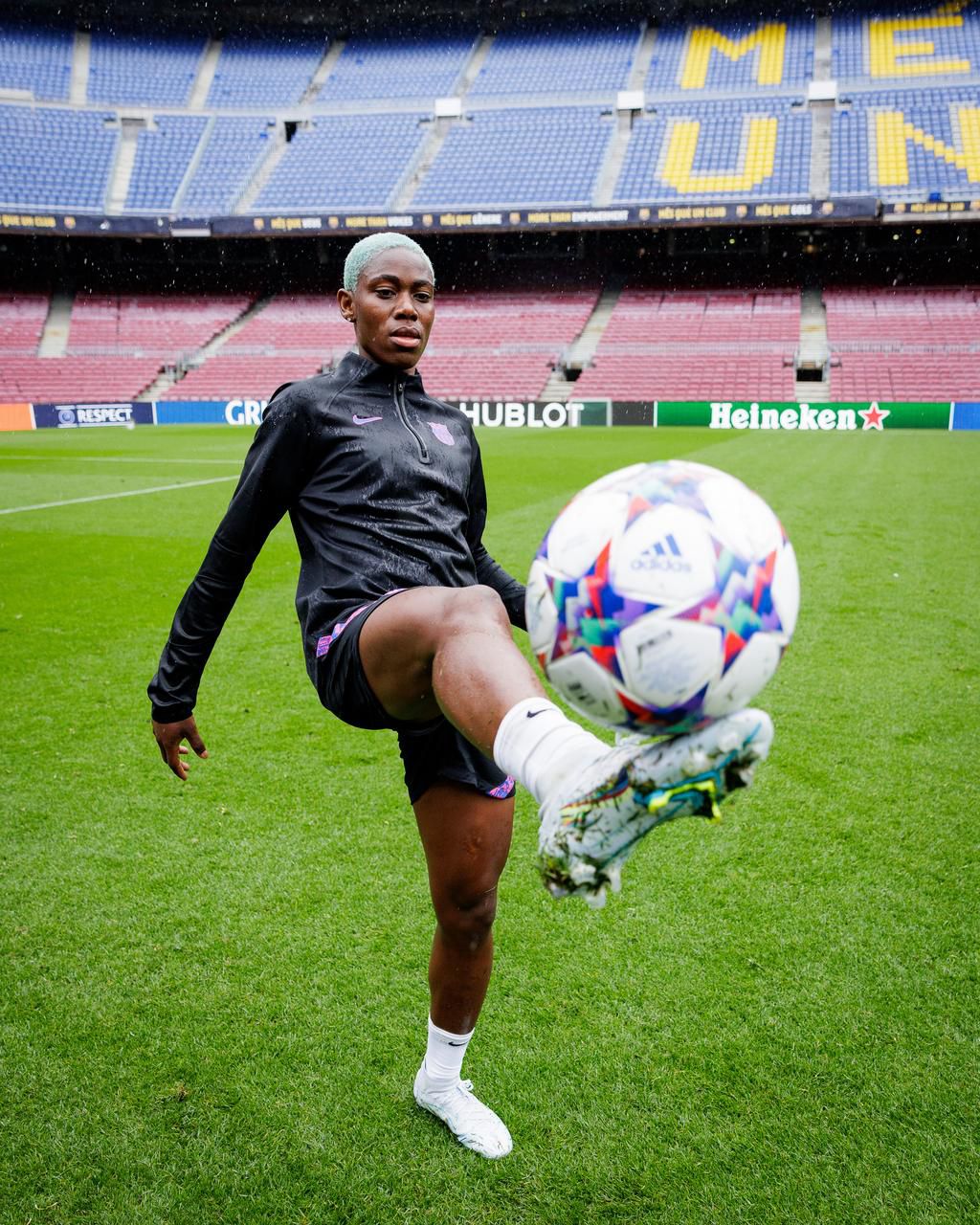 Asisat Oshoala will feature for Barcelona Femeni against Wolfsburg