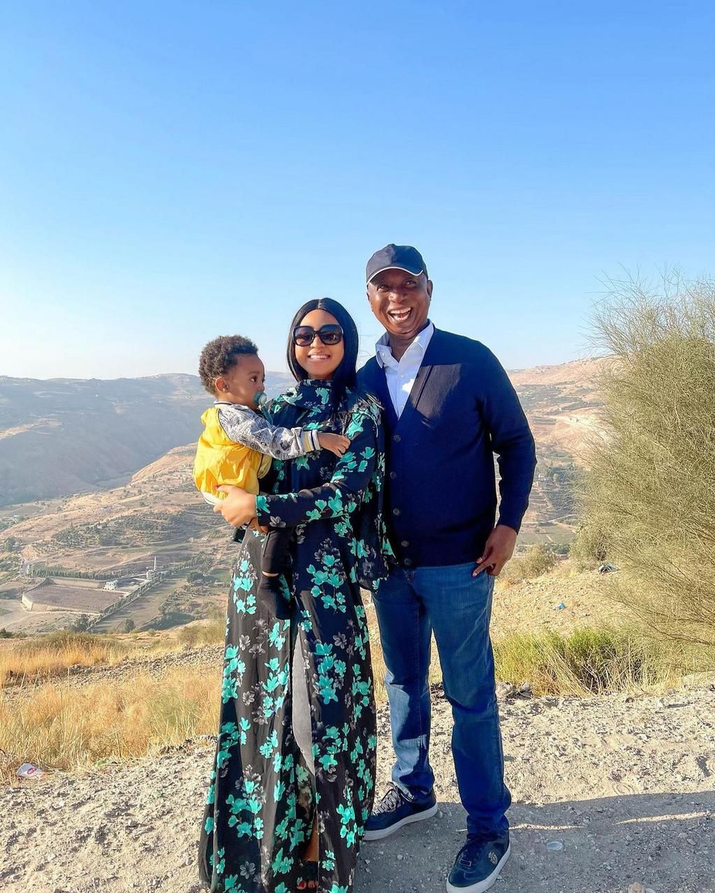 Nollywood actress Regina Daniels, her husband, Ned Nwoko with their son [Instagram/ReginaDaniels]