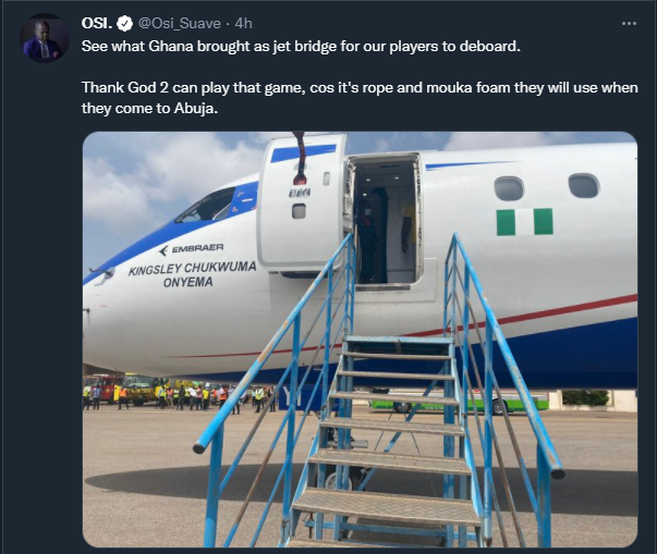 Super Eagles Kumasi Airport reactions