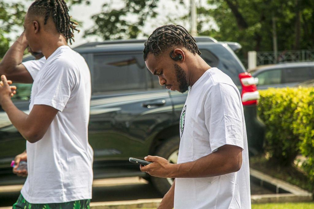 The Super Eagles had a stroll before the game against Ghana