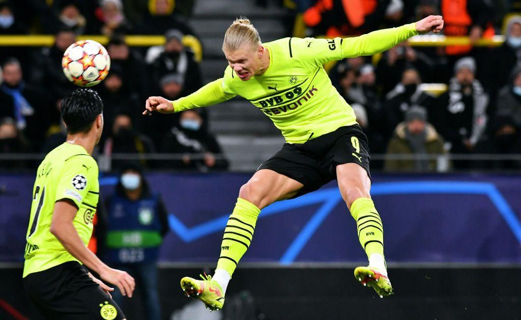 Erling Haaland scored twice in 27 minutes against Besiktas on Wednesday