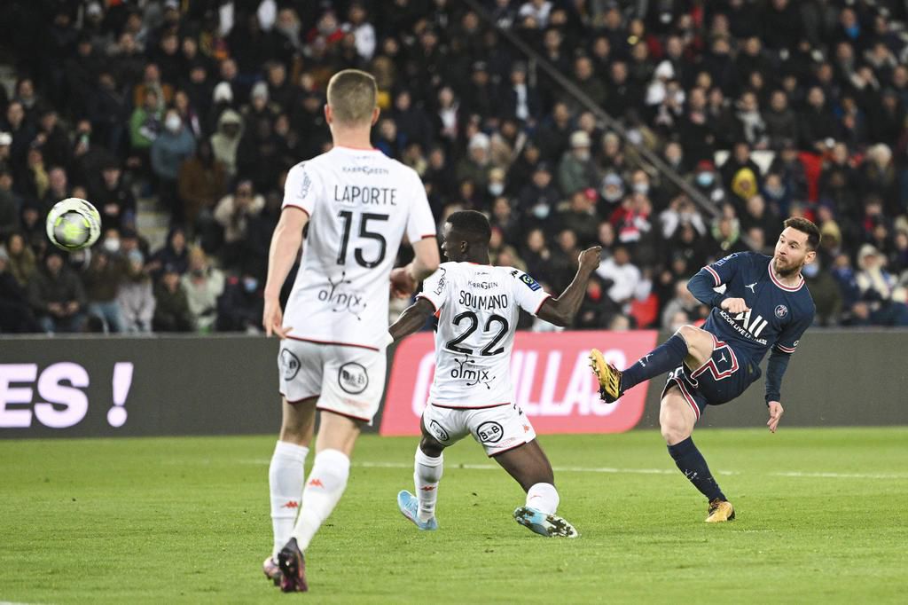 Lionel Messi fired home a first-time left-footed shot