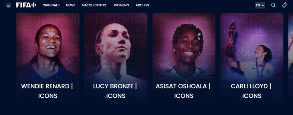 Super Falcons and Barcelona Femini star Asisat Oshoala appears in the Womens category on FIFA+