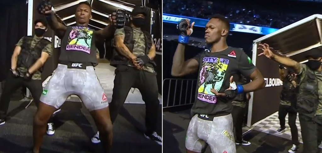 Israel Adesanya danced before his main event bout with Robert Whittaker at UFC 243
