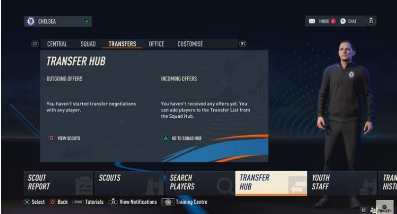 FIFA 23 Career Mode New Menu (Screenshot)