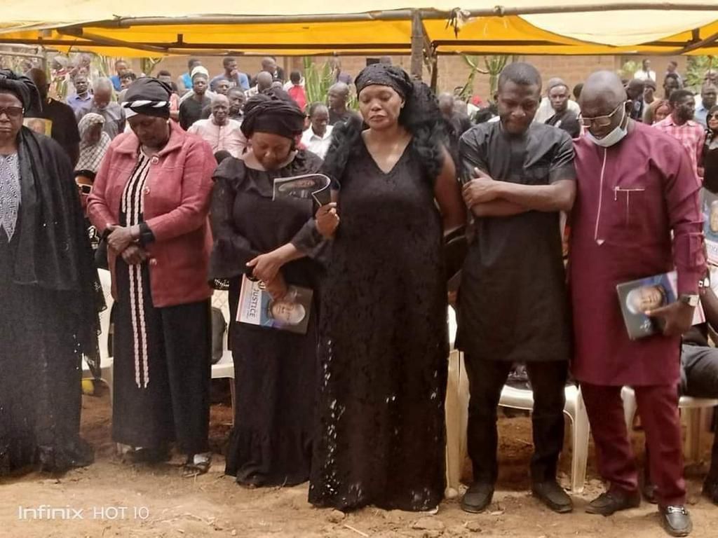 Tears flow as Ex-Super Eagles midfielder Justice Christopher is buried in Jos