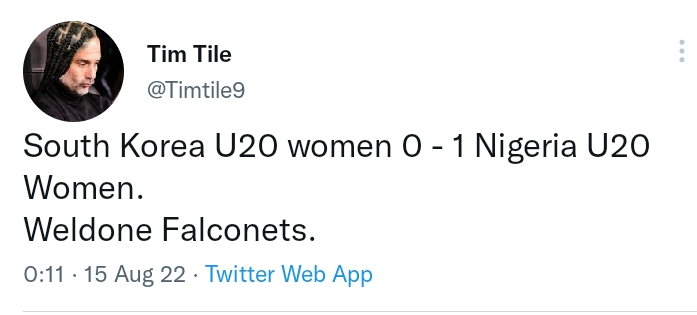 Reactions from Nigerians as Falconets win again to book quarter-final ticket.