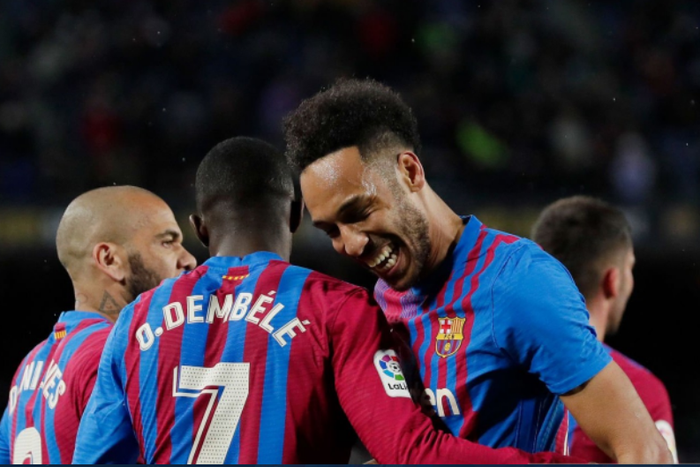Aubameyang and Dembele were the stars as Barcelona beat Celta Vigo