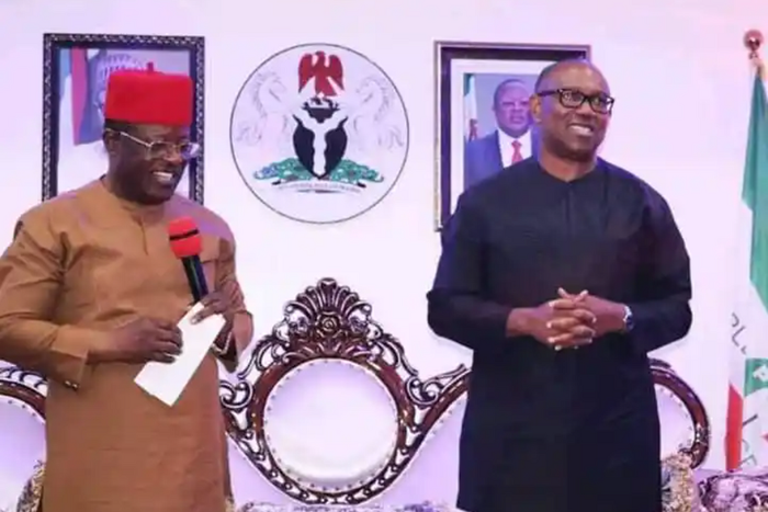 Labour Party Presidential candidate, Peter Obi and Ebonyi State Governor, David Umahi. [ebonyinewsnetwork]