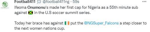 Tweets about Super Falcons star Onumonu