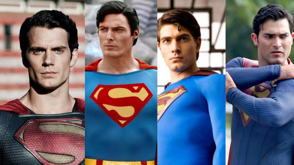 (From Left to Right)Henry Cavill ,Christopher Reeve, Brandon Routh and Tyler Hoechlin