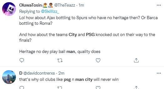 Manchester City as Real Madrid knocked out PSG