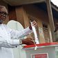 PDP Candidate Bisi Kolawole casting his vote (Punchng)