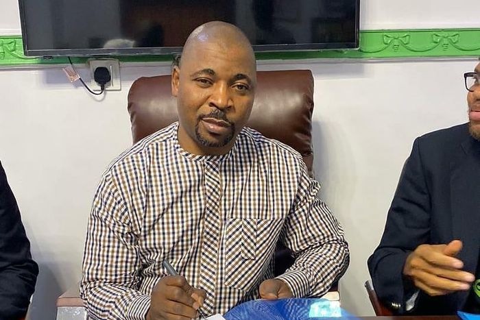 Chairman of the National Union of Road Transport Workers, Lagos State, Musiliu Akinsanya, popularly called MC Oluomo (Nairaland)