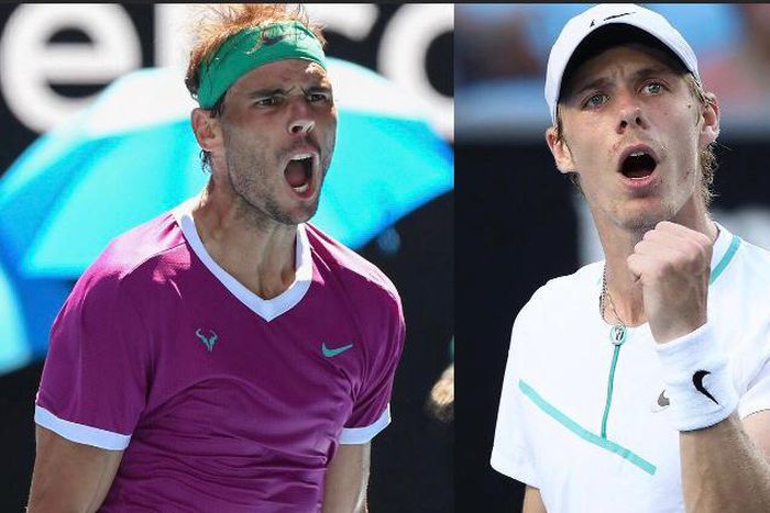 Spain's Rafael Nadal (Left) will face Canada's Dennis Shapovalov in the quarter finals of the Australia Open