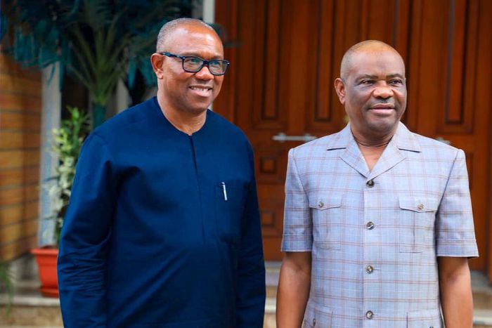 Labour Party Presidential candidate, Peter Obi visits Rivers State Governor, Nyesom Wike. [Twitter:Wike]