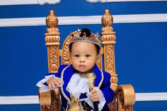 Rosy Meurer and Churchill Olakunle's son, Omoniyi [Instagram/OfficialRosyMuerer]