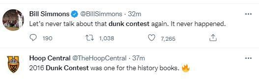 Reactions to the Dunk Contest