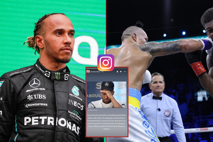 Anthony Joshua has been sent words of encouragement by Lewis Hamilton