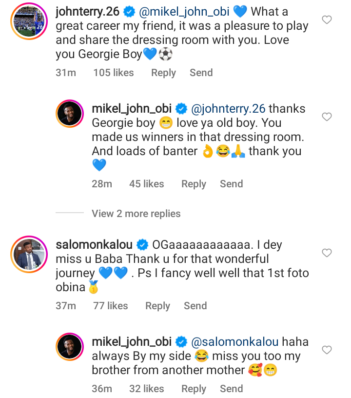 Reactions as Mikel Obi retires from football