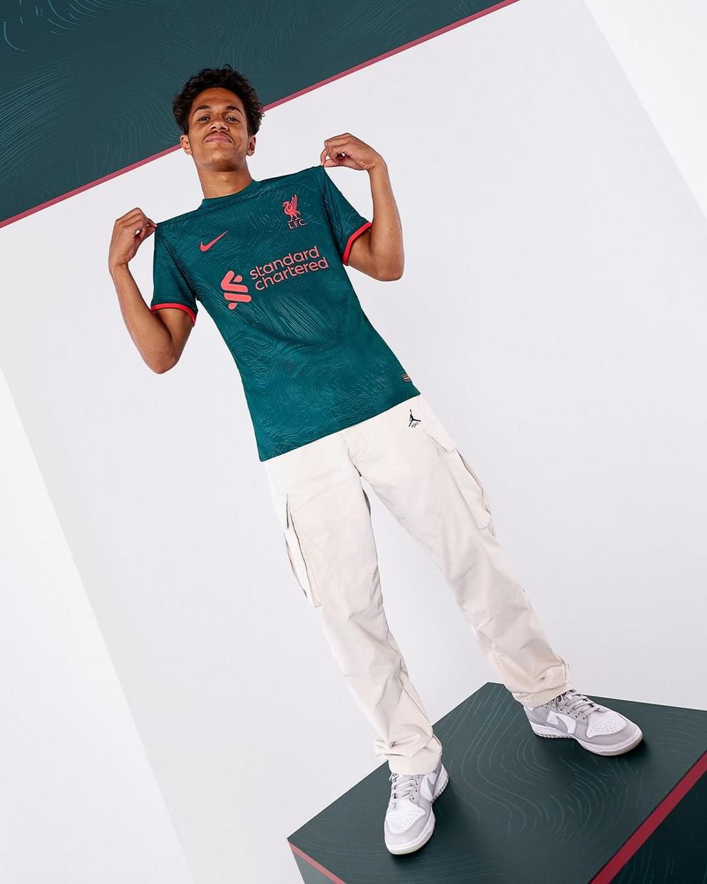 Salah, Nunez and Firmino model Liverpool's 3rd jersey [Photos]