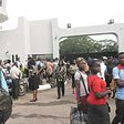 Students of the University of Ibadan at the school gate (Guradian)