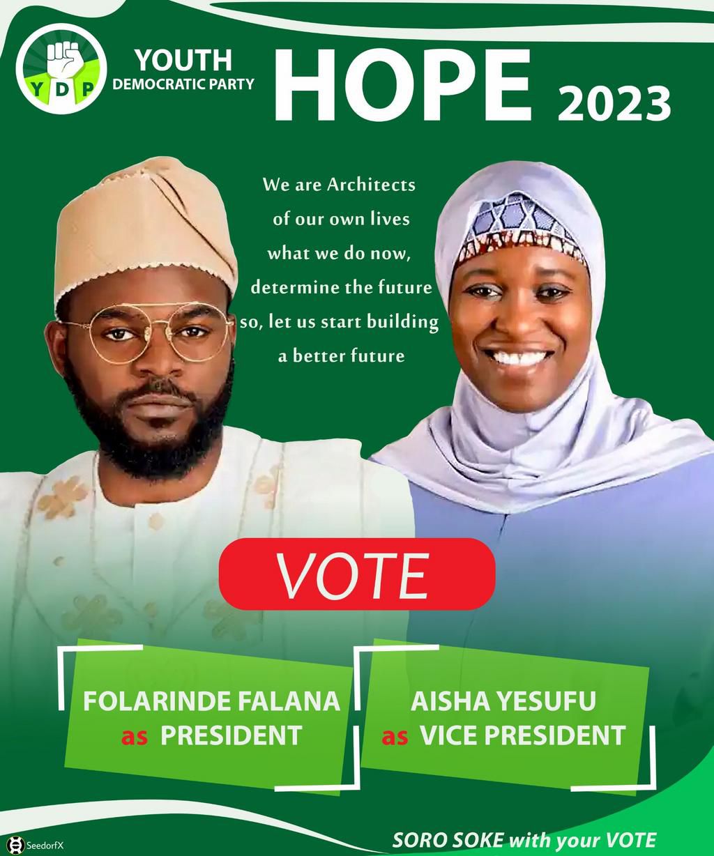 Youth Democratic Party poster.