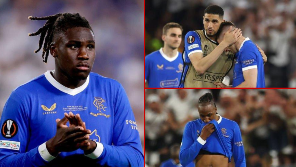Calvin Bassey (L), Leon Balogun (1R), Joe Aribo (2R)