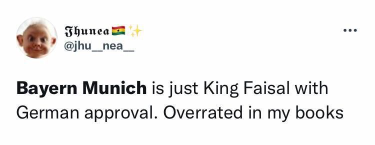 Another fan labels Bayern Minich as 'Overrated'