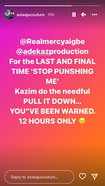 Mercy Aigbe's husband's 1st wife issues them stern warning over their property