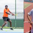 Watch: Jay Jay Okocha brags after beating Asamoah Gyan in tennis contest