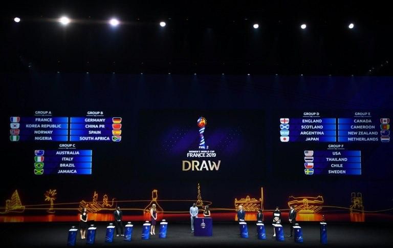 England and Scotland were placed in the same group as the women's 2019 World Cup draw took place in Boulogne-Billancourt just outside Paris on Saturday