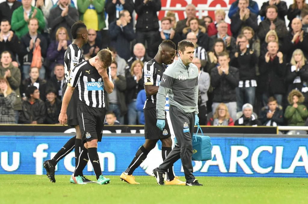 Ryan Taylor leaving the pitch in tears after getting injured again on his return from a two-year injury layoff